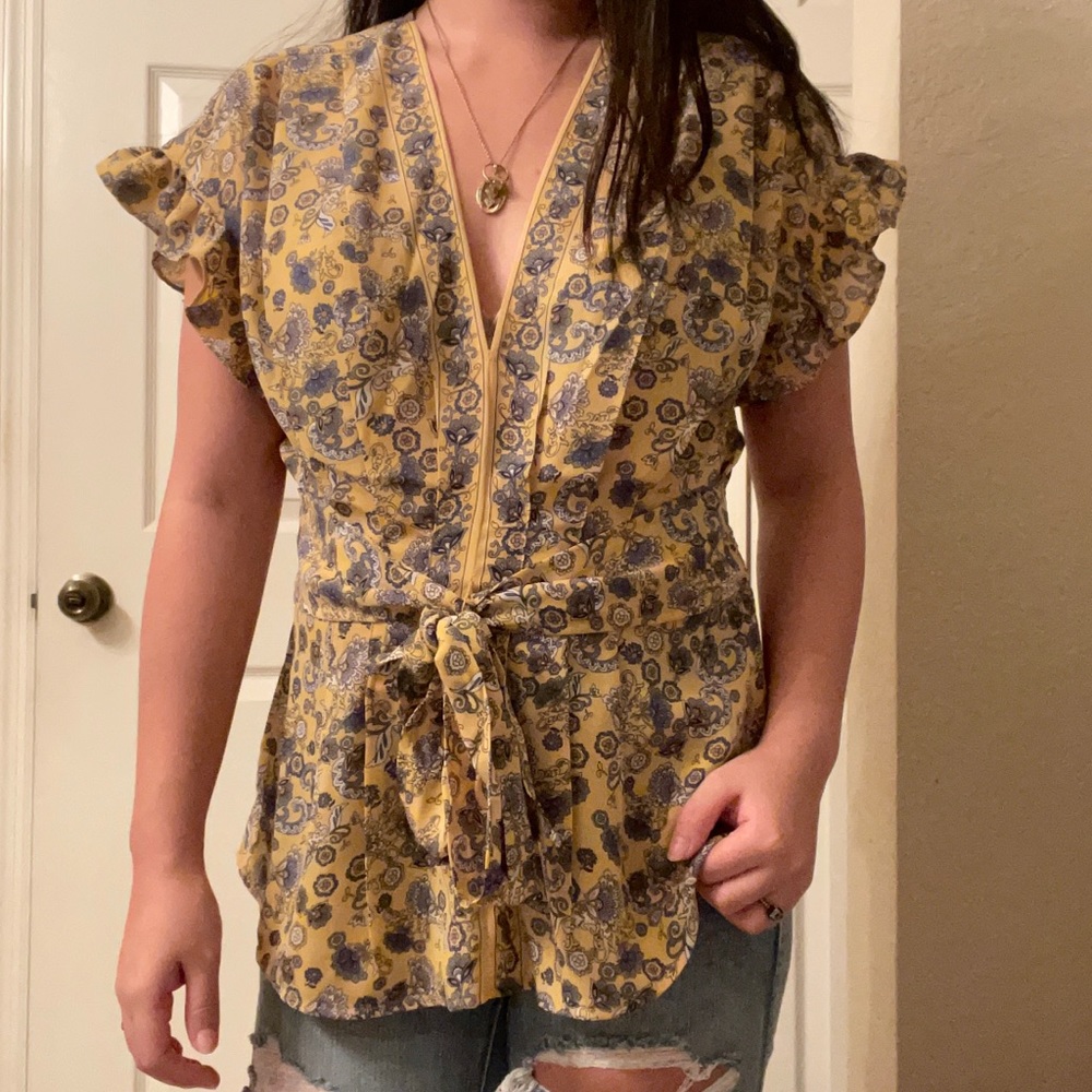 NWT Max Studio Yellow Blouse / Size S